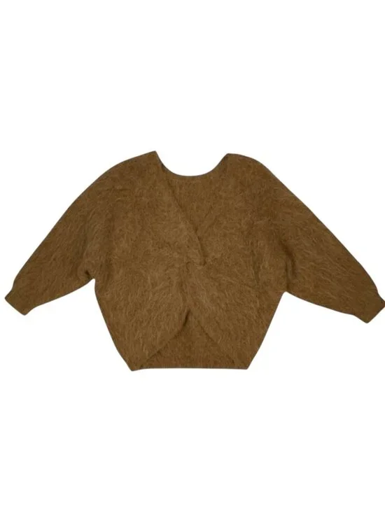 Ba&sh Pull Fill Jumper Sweater M Marron Alpaca Pullover Twist Back NEW - Picture 12 of 13